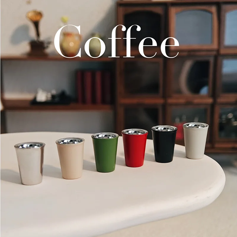 1:12 Miniatuur Koffiekopje Speelgoed Creatieve Koffieshop Scène Simulatie Veelkleurige Koffiekopje Model Poppenhuis Accessoires Speelgoed
