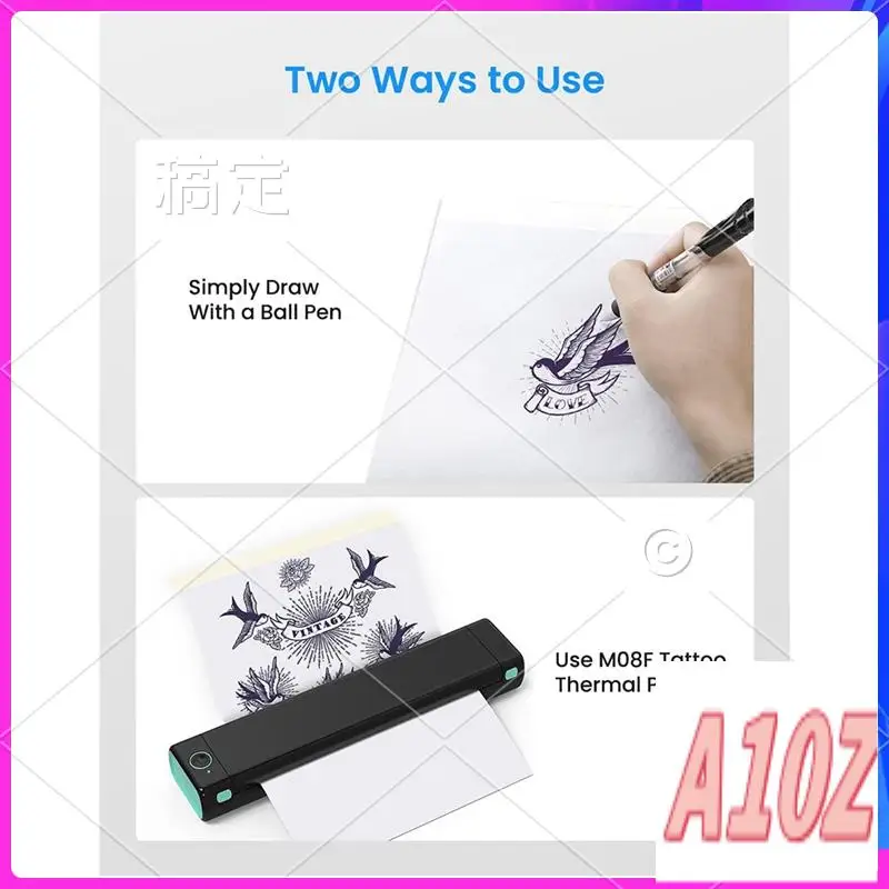 0Z-Tattoo Transfer Paper, 50 Sheets Tattoo Stencil Paper For Tattooing, Compatible With M08F Printer, A4 Size