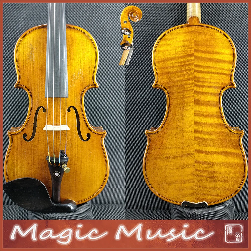 1/8 Size Violin Antonio Stradivarius 1714 Soil Professional Violin Size 1/8 #3424 Violine for Children European Wood Hand Made