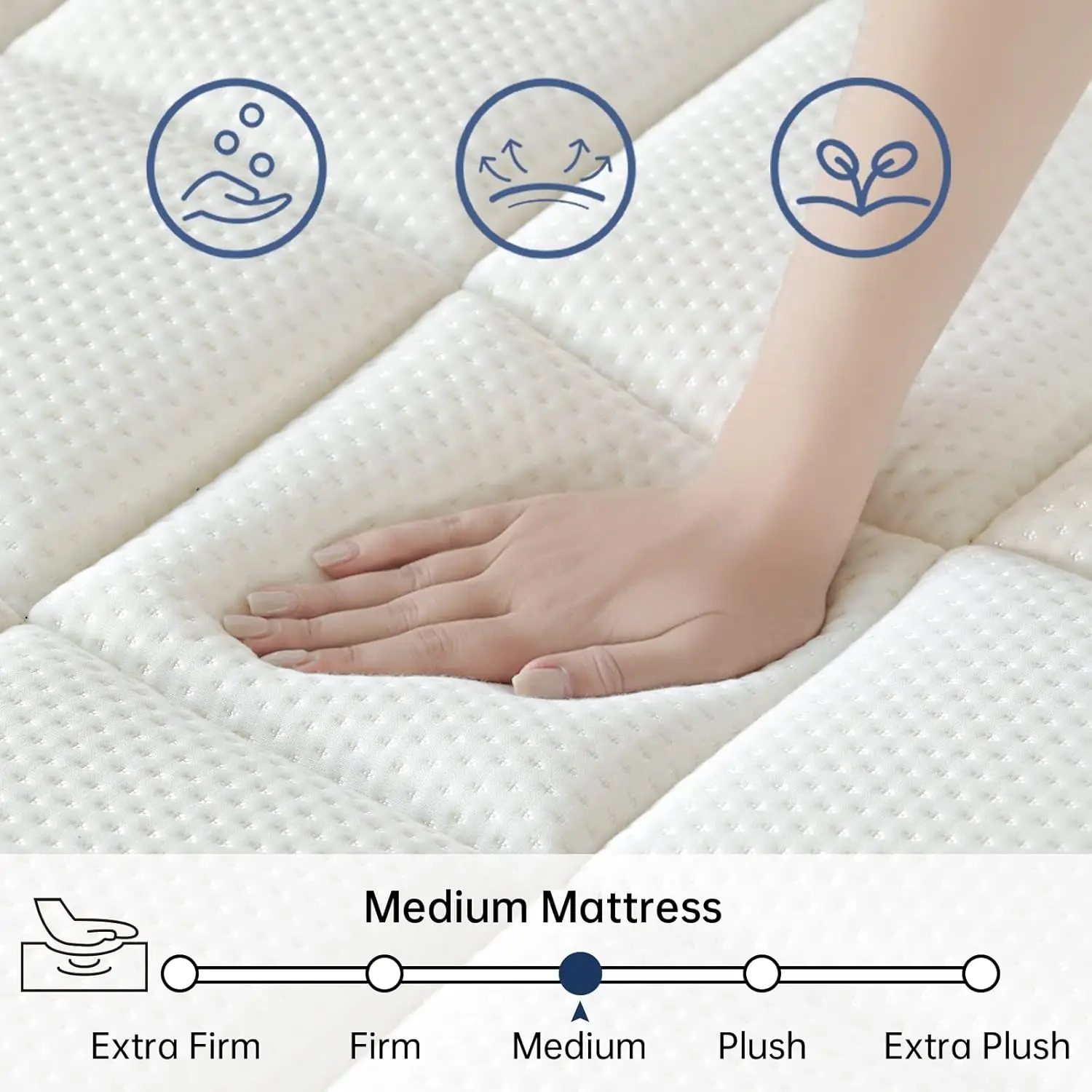 Mattress, 10 Inch Queen Size Mattress in a Box, Hybrid Mattress Queen Size, Ultimate Motion Isolation with Gel Memory Foam