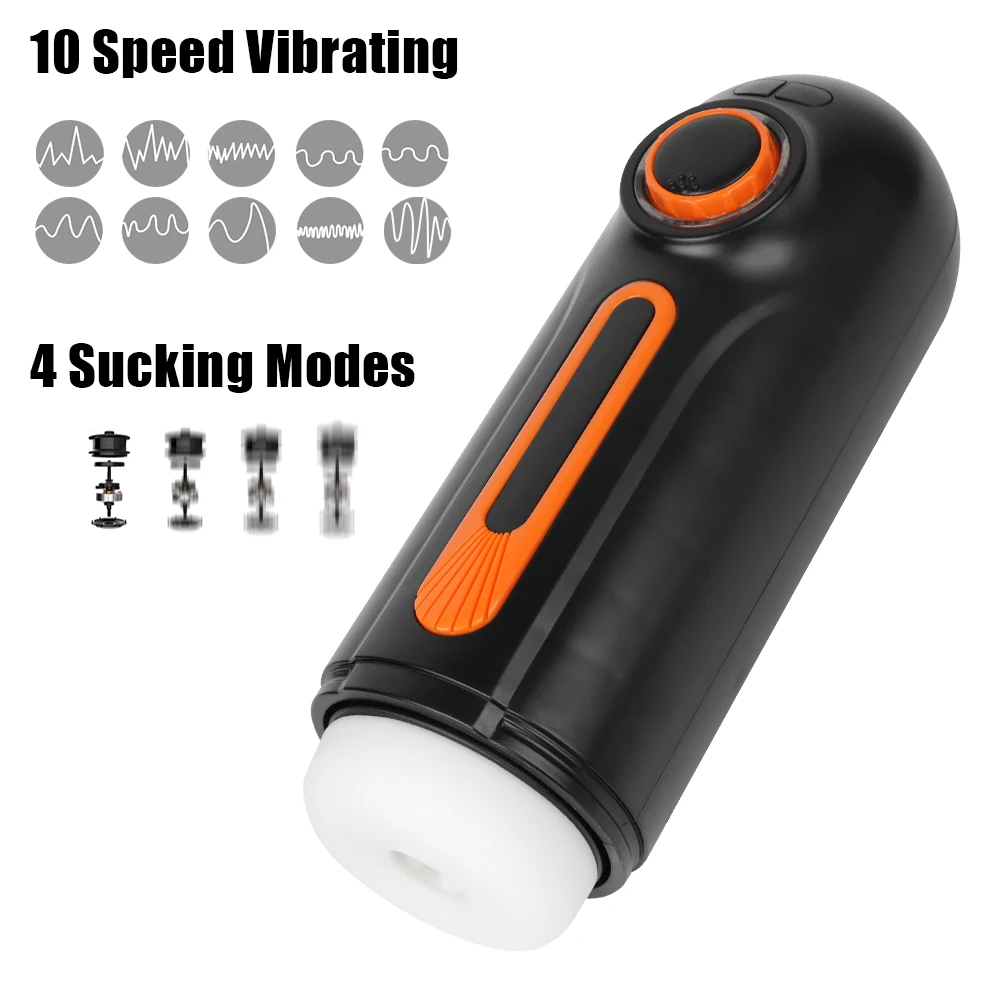 Pussy 4 Frequency Sucking 10 Modes Vibration Vagina Electric Male Masturbation Automatic Masturbator Cup Sex Toy Men Mastubation