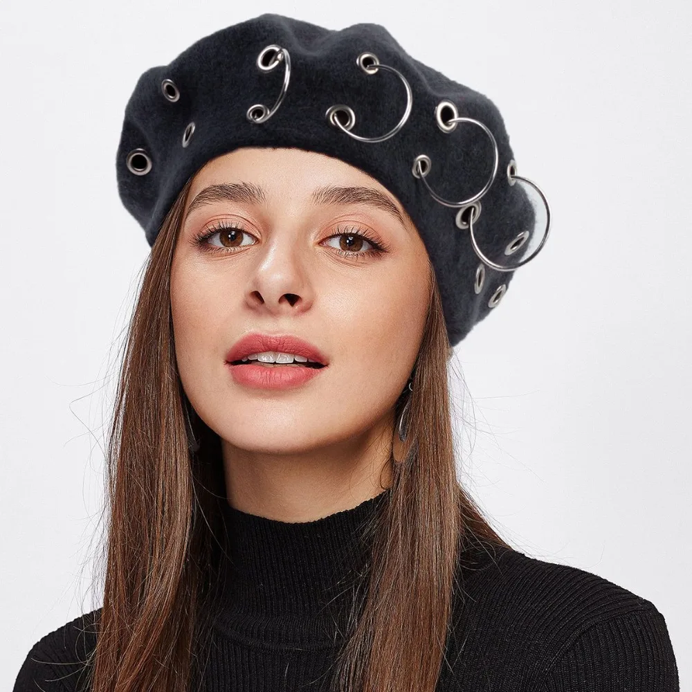 

Fashion Vintage Octagon Hat Round Ins Dome Beret Western Style Brimless Pumpkin Painter's Hat Outdoor