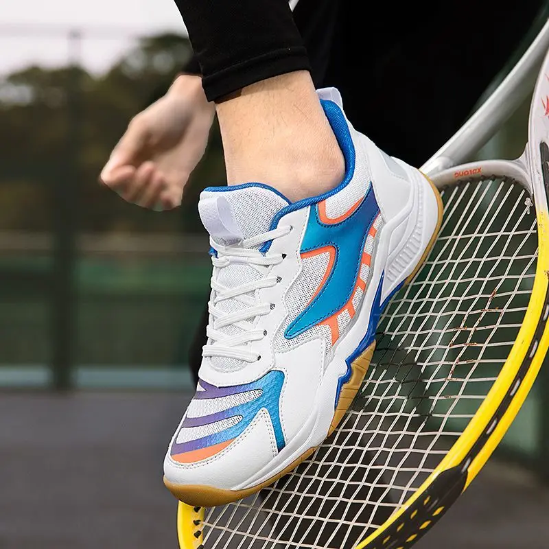 

2026 New Arrival Badminton Mans Shoe Breathable Table Tennis Shoes Men Non-Slip Tennis Men Shoes Unisex Indoor Court Mens Shoes