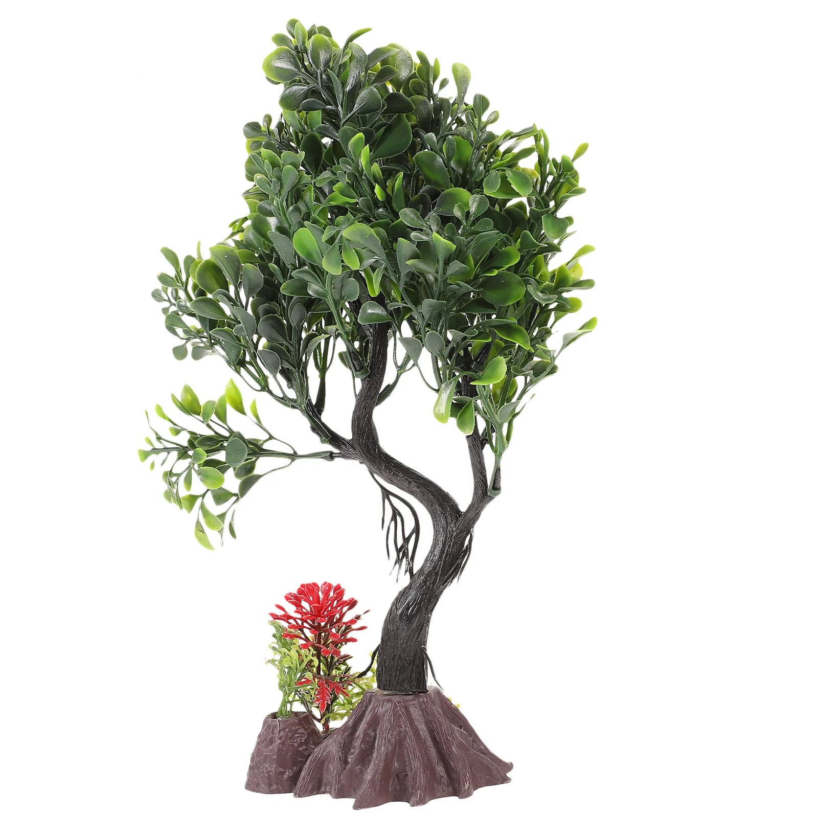 

Fish Tank Decoration Artificial Small Tree Plastic Plant Durable Fake Aquarium Plant Ornament for Fish Tank Landscaping