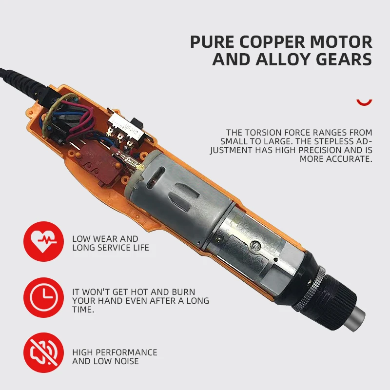 Electric Screwdriver Handheld 4mm 5mm 6mm 6.35mm 36V Fully Automatic Electric Screw Driver in Screw Bit Tool with 2PCS bits kit