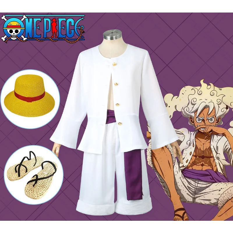 ONE PIECE Luffy Anime Cosplay Suit and Nation of the Sun God Nika Luffy Awakening Costume Street Personality Halloween Costume