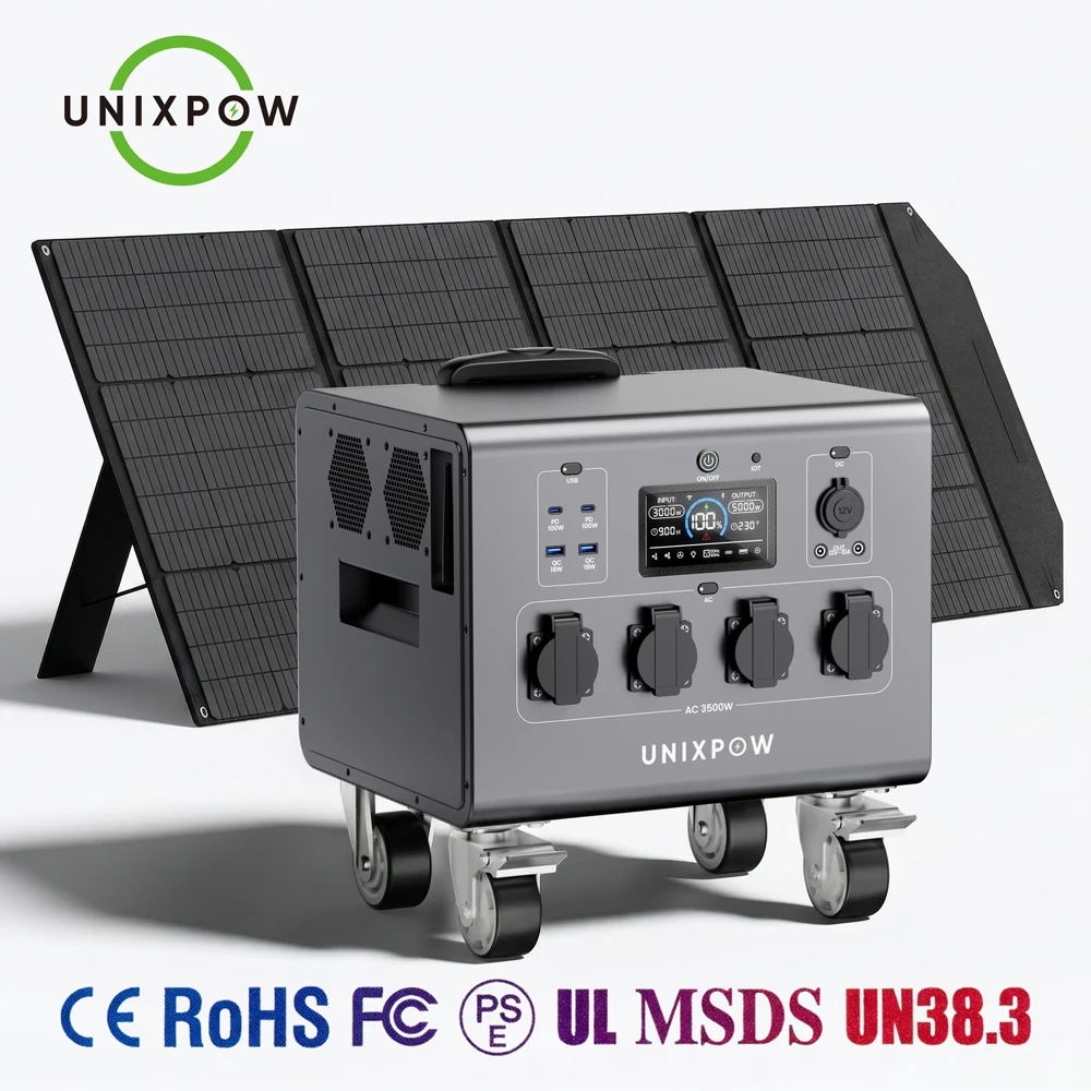 Power Station Solar Energy System  3000W  3500W 5000W 6000W Lifepo4 Outdoor Solar Power Generator Portable Power Station