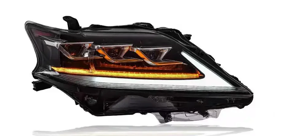 New Arrival full led lights For Lexus RX450H 2011-2014  LED Head Lamp Headlights Black Housing JS