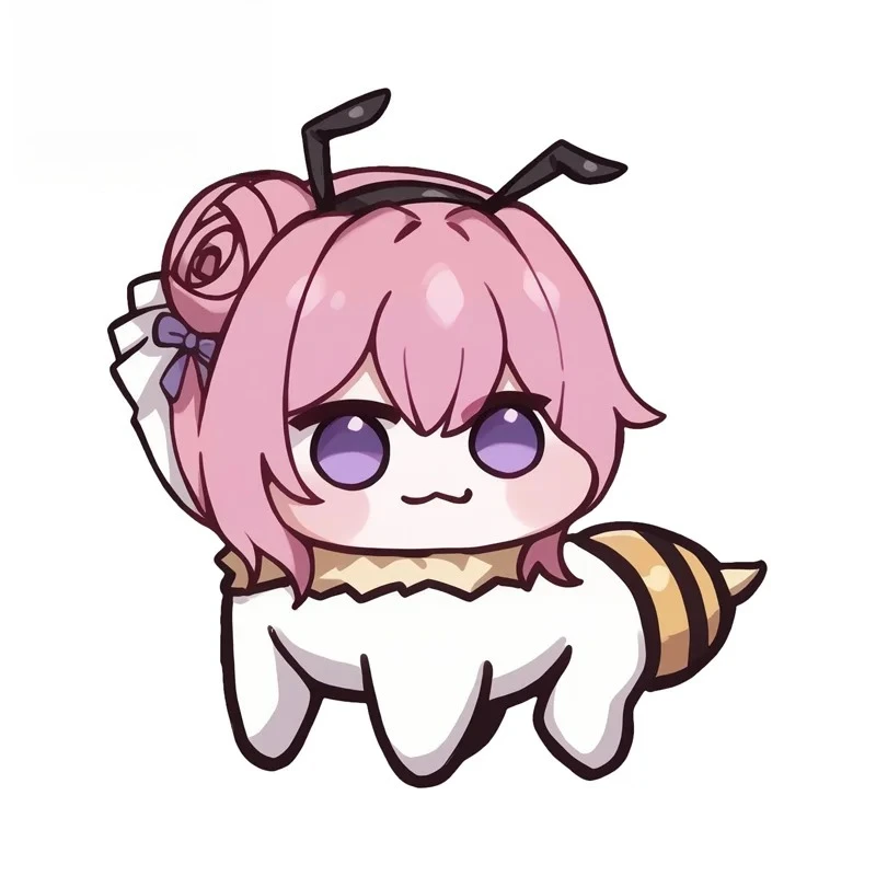 ملصق سيارة Doro Pink Kawaii - ملصق فينيل مقاوم للماء لديكور نافذة الكمبيوتر المحمول التلقائي، تصميم جمالي لطيف ياباني مضحك #4