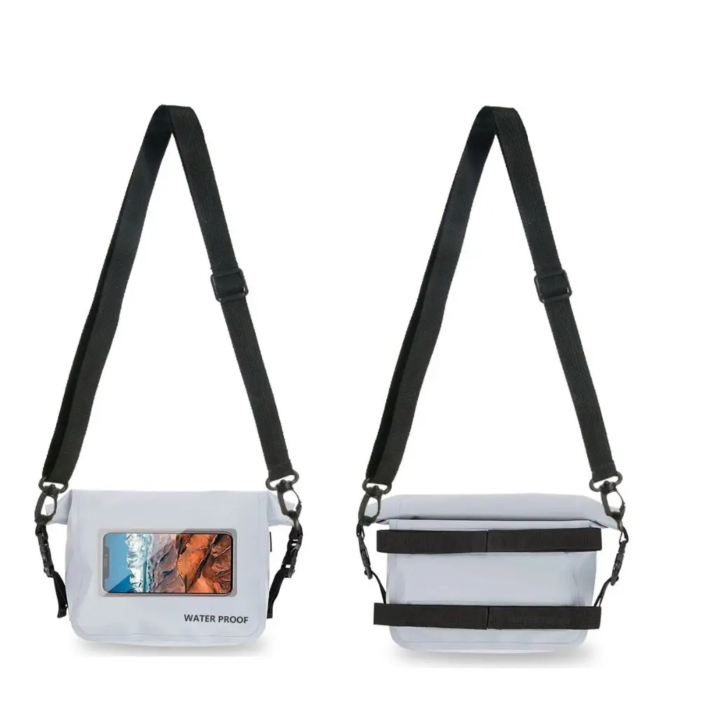 500D PVC Mesh Waterproof Dry Bag Universal Leakproof Outdoor Coolers Pouch with Hook and Loop Fasteners Handheld