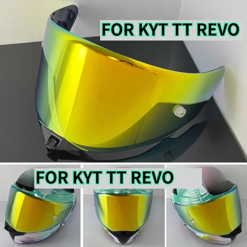Pour casque de moto KYT TT REVO, visière transparente à changement de couleur, lunettes de casque amovibles, verres de casque de moto