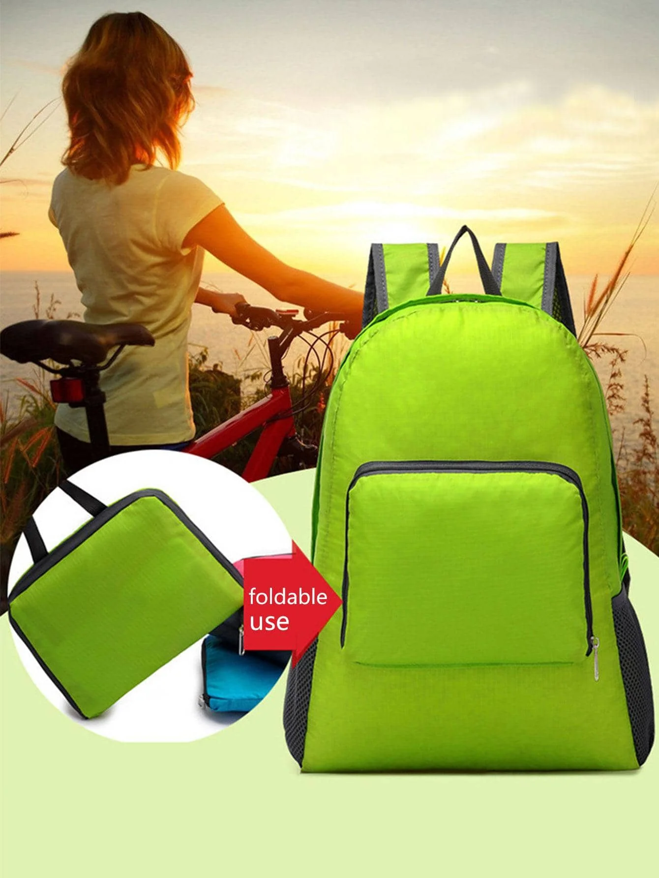 

Outdoor sports folding backpack ultra lightweight carrying travel backpack