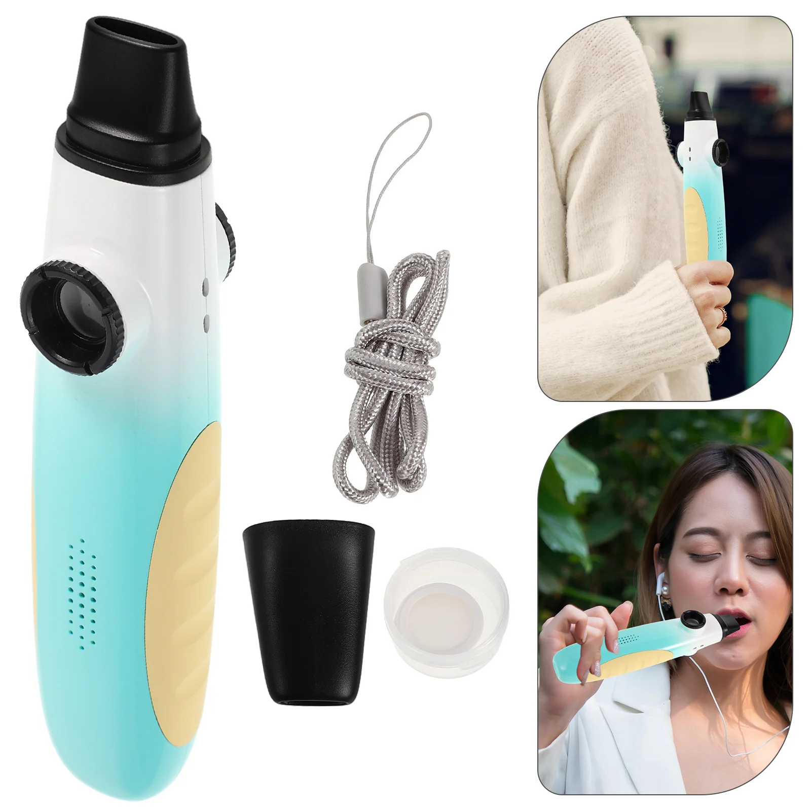 

Kazoo for Music Lovers Large Volume Green White Gradient Stylish Design Rich Sound Beginners Kids Plastic Wind