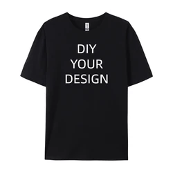 Custom T shirt Front Back Print Professional Your Own Logo Text Photo Male Personalized Premium Gift T-shirt EU Size 100% Cotton