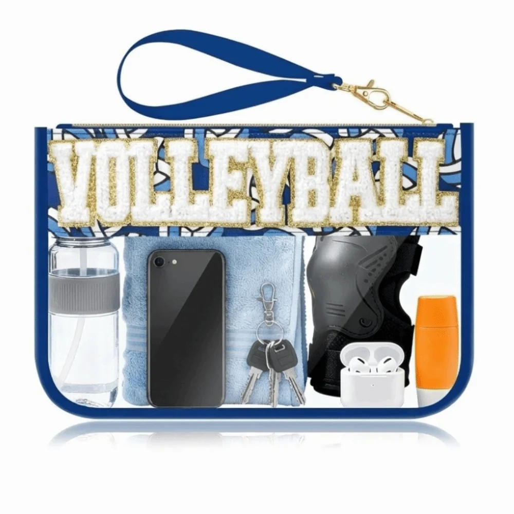 

Портативные прозрачные подарочные сумки на молнии для бейсбольных мячей, спортивные сумки для угощений, вместительные косметички в спортивном стиле