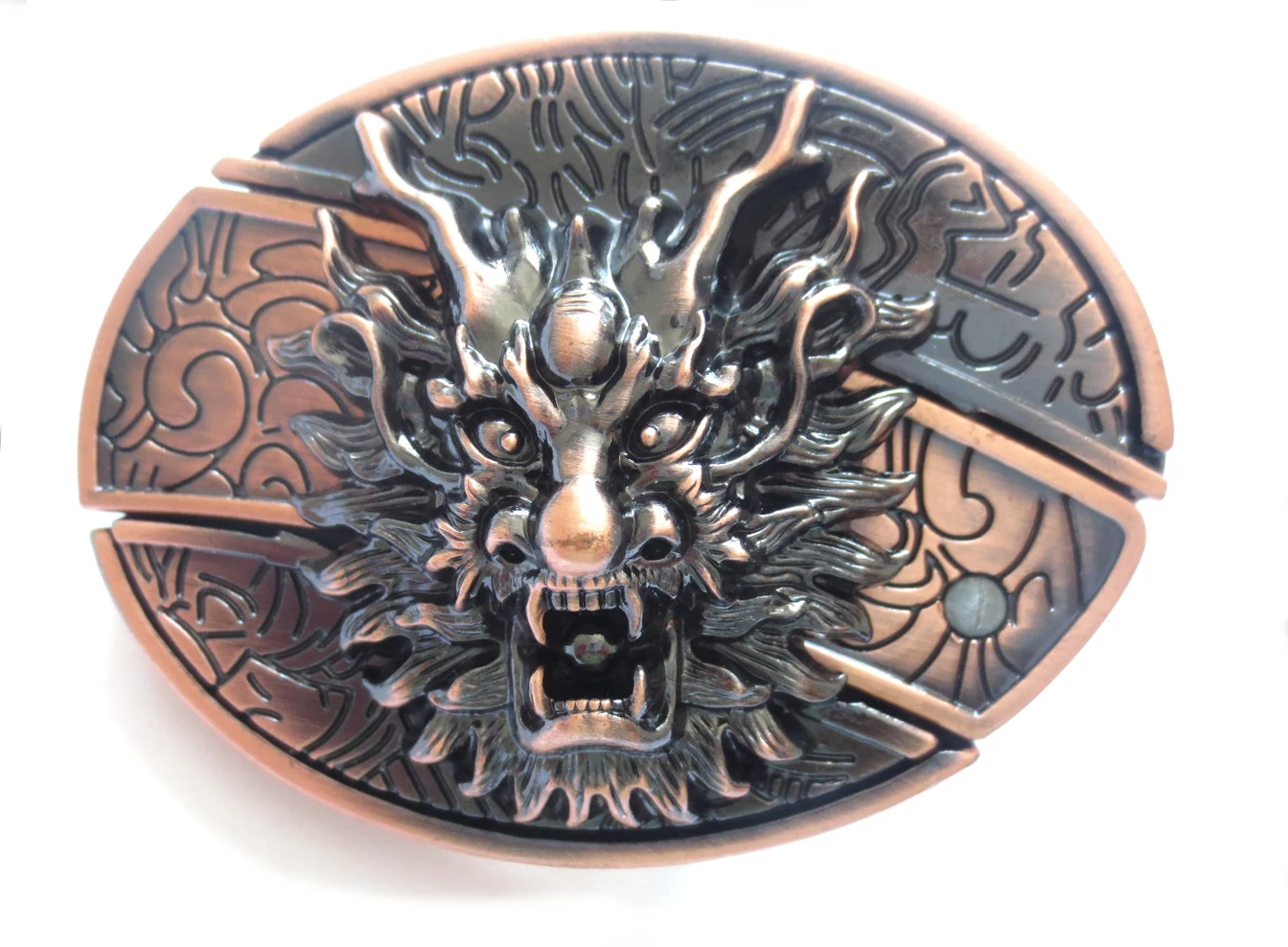 Fashion Classic dragon head decor Men Knife Buckle