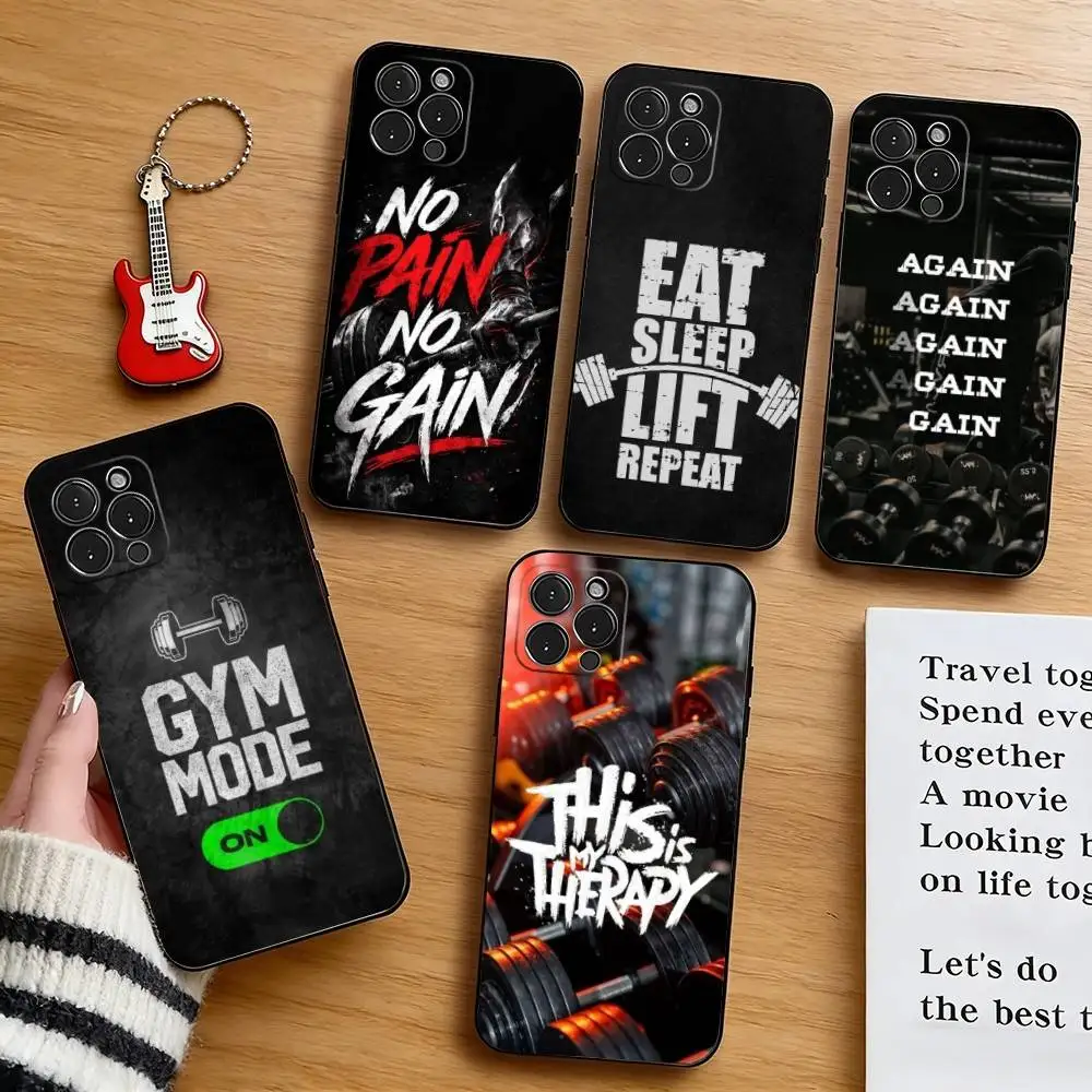 Training Workout Gym Crossfit Quote Phone Case Silicone Soft For IPhone 17 16 15 14 13 12 11 X XR Plus Pro Max Plus