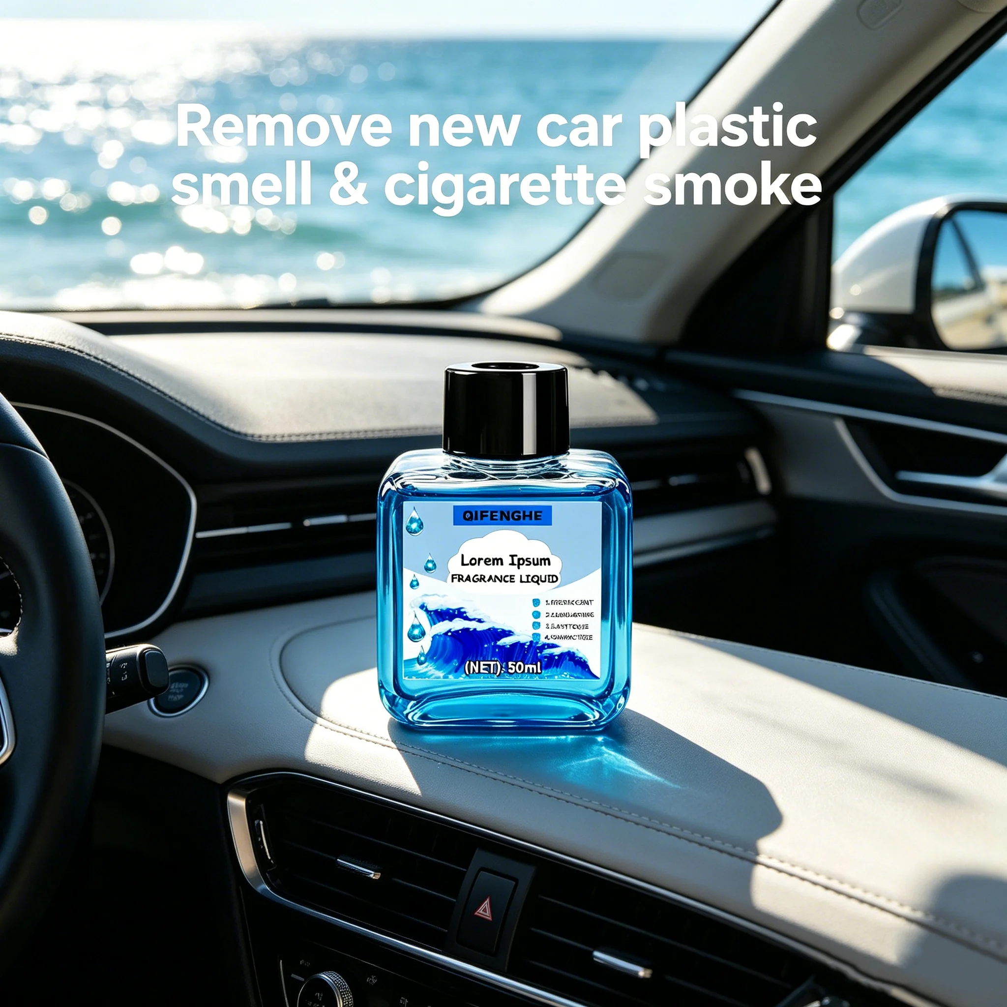 Blue Ocean Fragrance Liquid 50ml Natural Marine Extract Ocean Breeze Scent Odor Neutralizer Break Down Smoke Mildew Toilet Plast