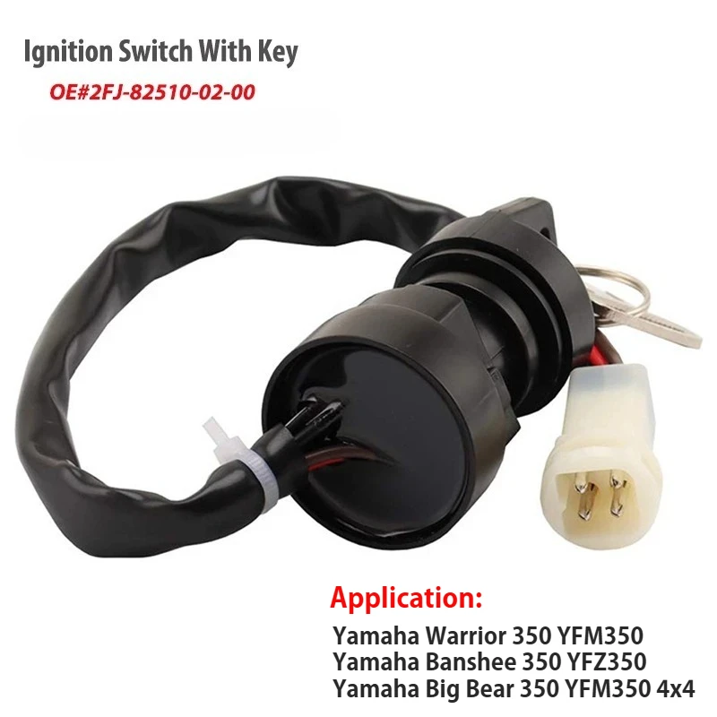 Llave del interruptor de encendido para Yamaha Warrior 350 YFM350 Banshee 350 YFZ 1987-1994 Big Bear 350 YFM350 4x4 1990-1994 2FJ-82510-02-00