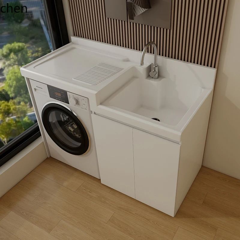 TP-1   washing machine significant other honeycomb aluminum balcony cabinet drum  combination cabinet with sink washboard