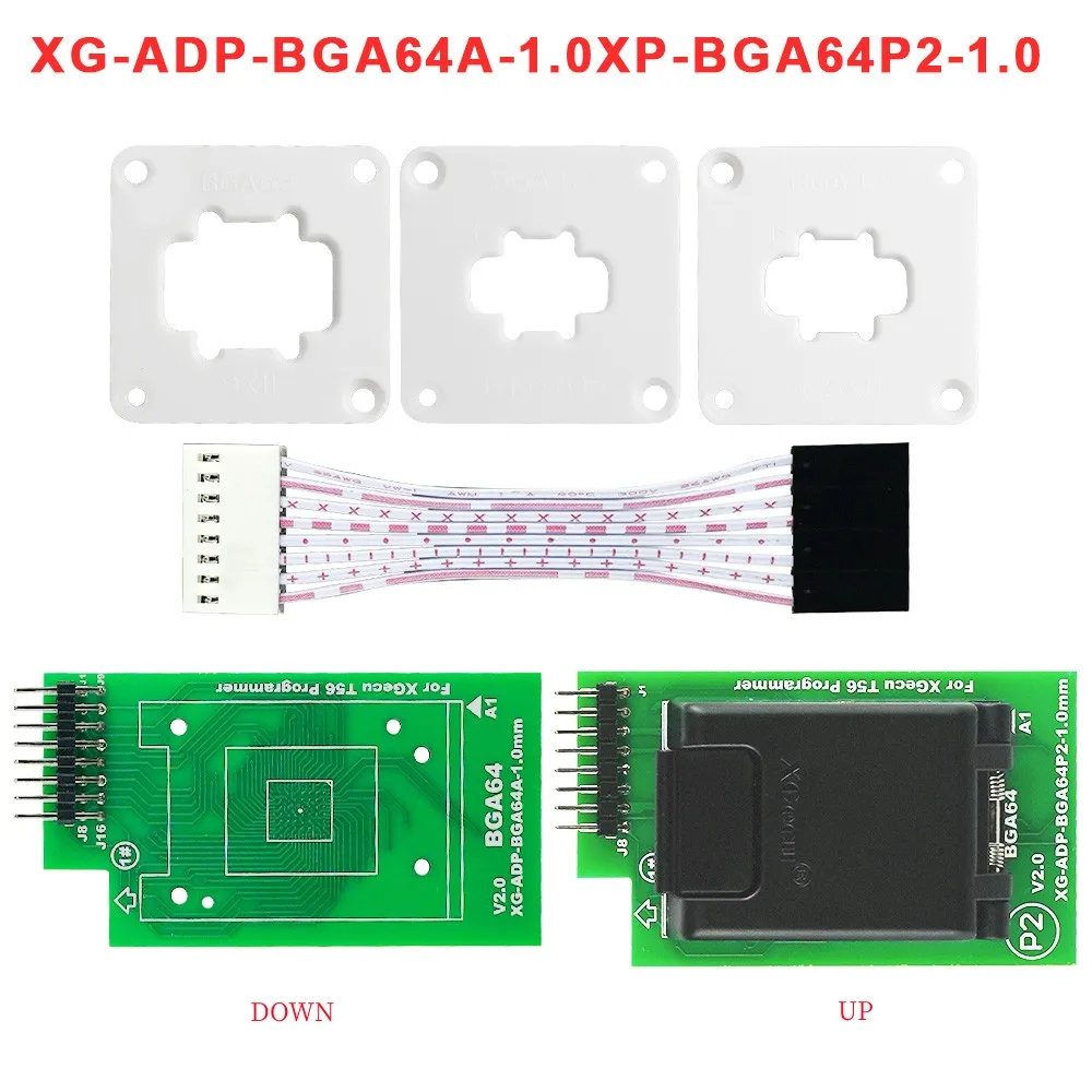 100% Original V2.0 BGA64 2 in 1 adapter kit only for XGecu T56 programmer with test Probe Holder, XG-ADP-BGA64A XG-ADP-BGA64P2