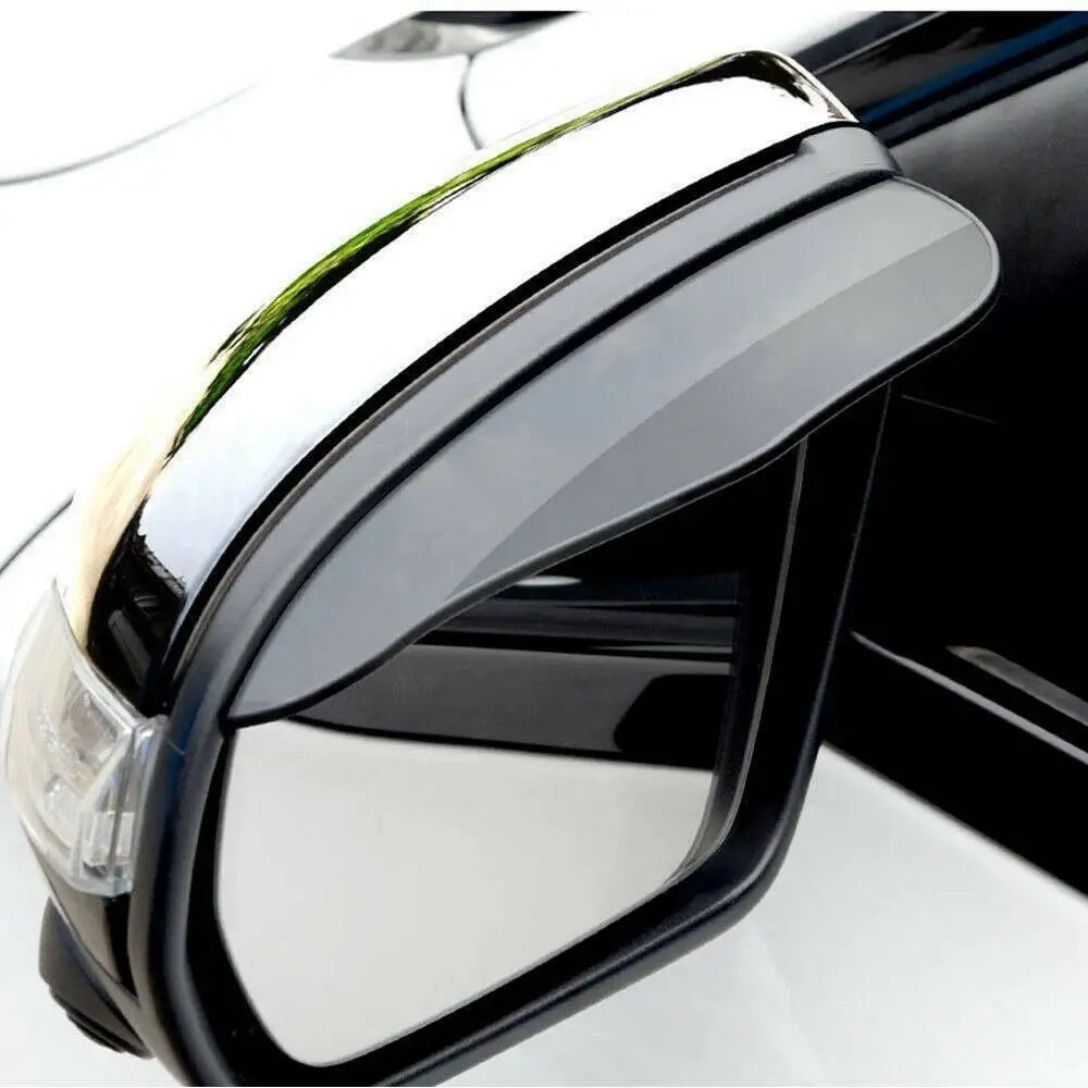 

2pcs Car Side Rear View Mirror Rain Eyebrow Visor Black Vehicle Sun Shade Snow Guard Weather Shield Cover Auto Car Accessories