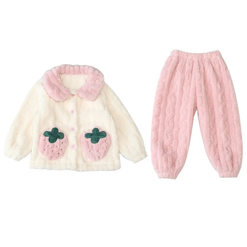 طقم بيجامة بناتي من بيري بوكيت، ملابس نوم شتوية من الفلانيل للأطفال الصغار والأطفال مكونة من قطعتين