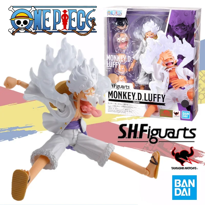 Bandai Originale SHFiguarts SHF ONE PIECE Monkey D. Rufy Gear 5 Anime Action Figure Modello Finito Kit Giocattolo Regali per I Bambini SET