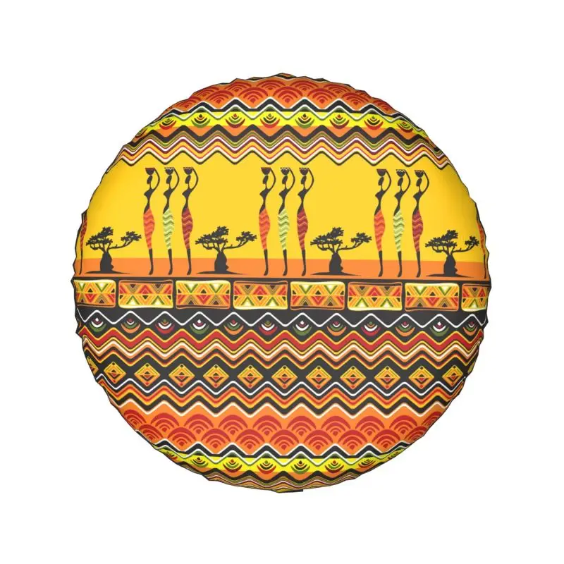 African Ethnic Pattern Spare Wheel Tire Cover for Honda CRV Africa Art Jeep RV SUV Camper Vehicle Accessories 14