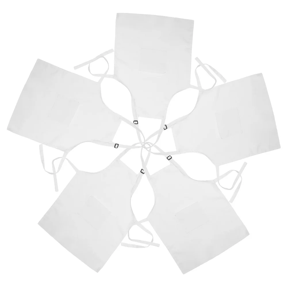 

5 шт. регулируемые фартуки для рисования, белый прочный удобный фартук для рисования 8-12 лет, фартук для рукоделия