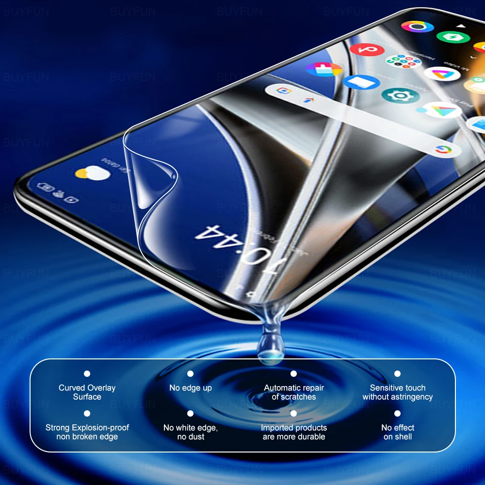 6in1 Hydrogel Film For Xiaomi Poco X4 Pro 5G Screen Protector For Poco M3 X3 Pro X3 NFC F3 Camera Lens Protective Film Not Glass