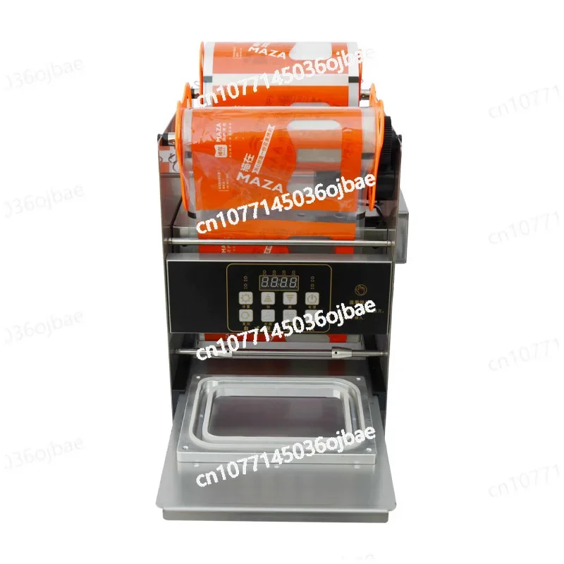 Automatic cooked food preservation takeaway packaging machine fast food box continuous sealing machine