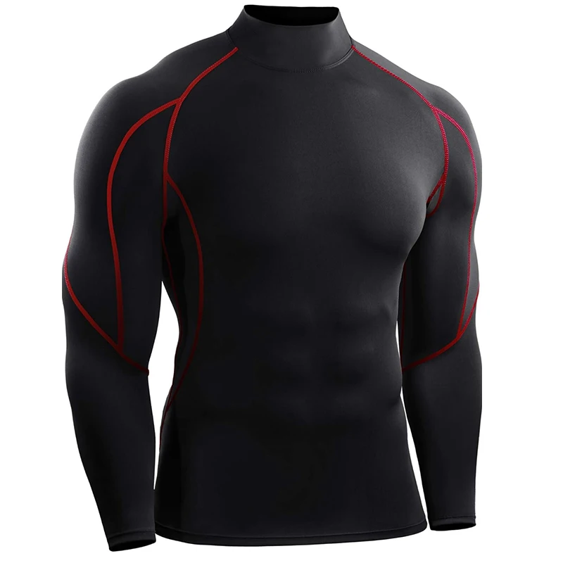 Men's Running T Shirt Sportswear Long Sleeve Male Tracksuit Elastic Rashgard Gym Fitness Tights Training Compression T-shirt Men image 4