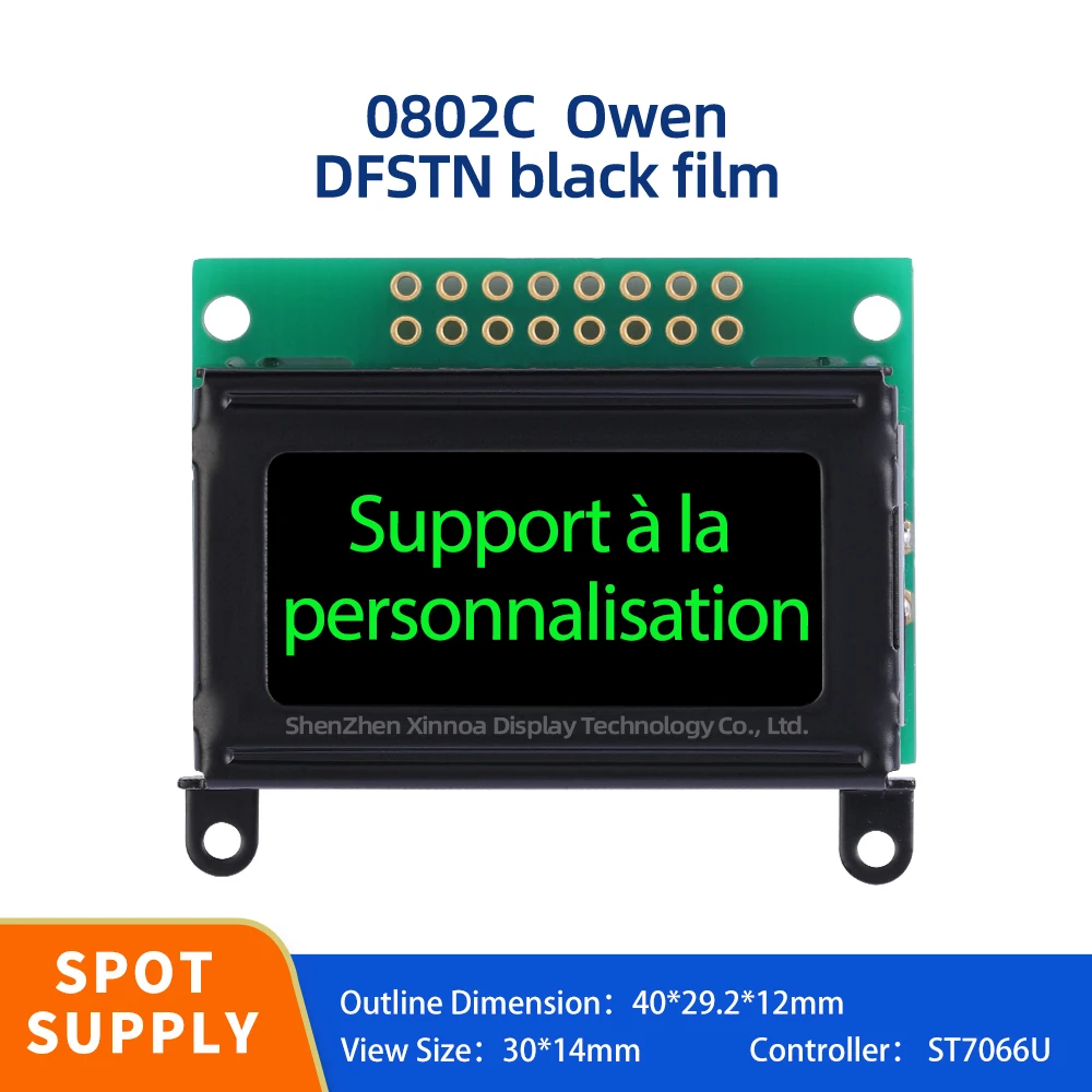 

LCD Character Display 0802C European LCD Parallel Display 51 Microcontroller Stm32 08X2 DFSTN Black Film Green Text