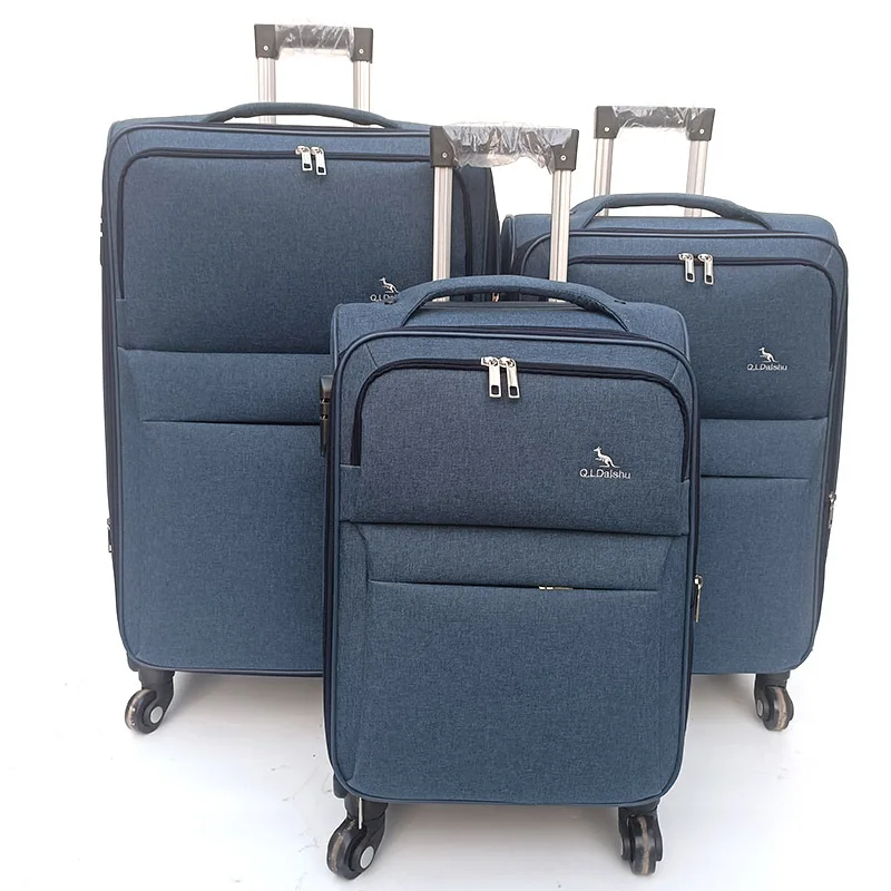 

3 Pcs Large Travel Bag Set Ox Cloth Suitcase with Password Lo ex Big Size Travel Bag Polyester Inner Material