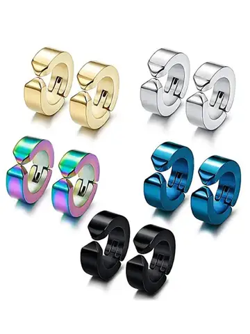 1 Pair of Personalized Punk Stainless Steel MEN'S Ear Clips