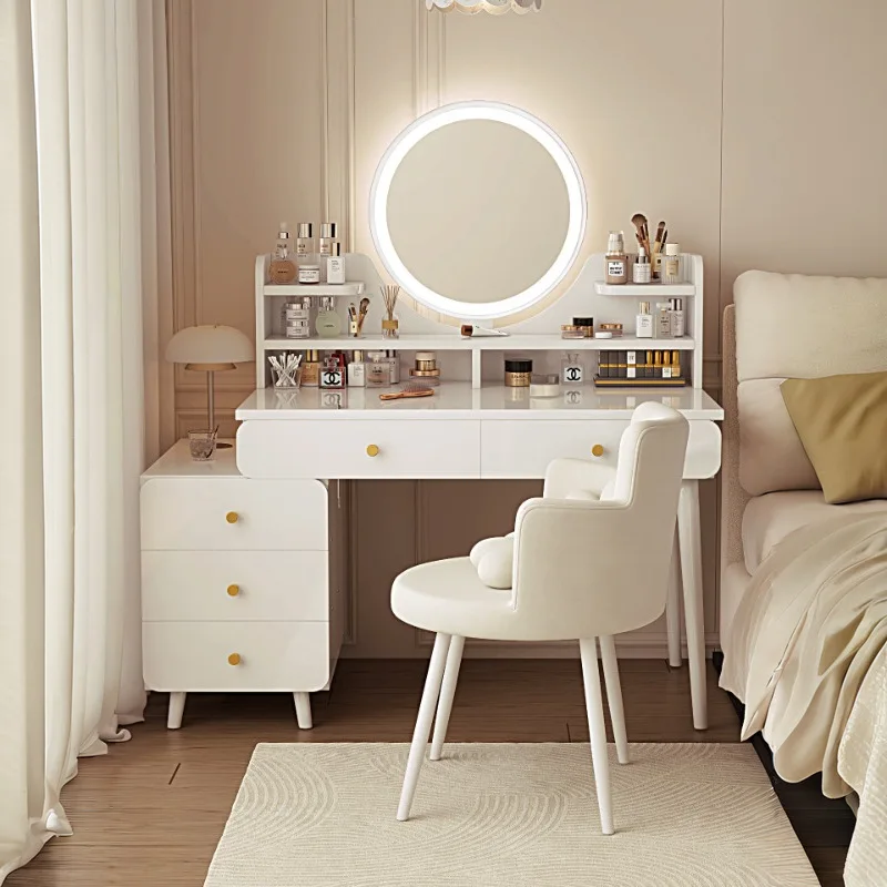 

Modern Minimalist Dressing Table With Mirror Drawer Storage Furniture Bedroom Sets Practical Bedroom Vanitypromote sales