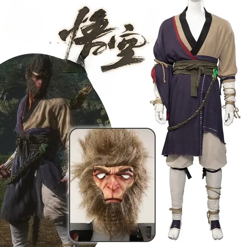 

Black Myth: Wukong Cosplay Game The Destined One Cos Full Set Role Play Outfit Cool Christmas Men Adult Monkeys Carnival Party