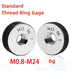 1SET(1*GO+1*NOGO)Standard Metric  Thread Ring Gauge Accuracy 6g Measure Tool M0.8M2M3M5M6M10M12M24 X0.2 0.3 0.4 1.25  2.5 3 1.75