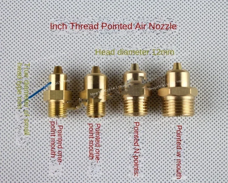 5 個のガス拡張シャフト純銅充填ガス圧シャフト雄ねじ尖ったエアノズル 2 G1/4