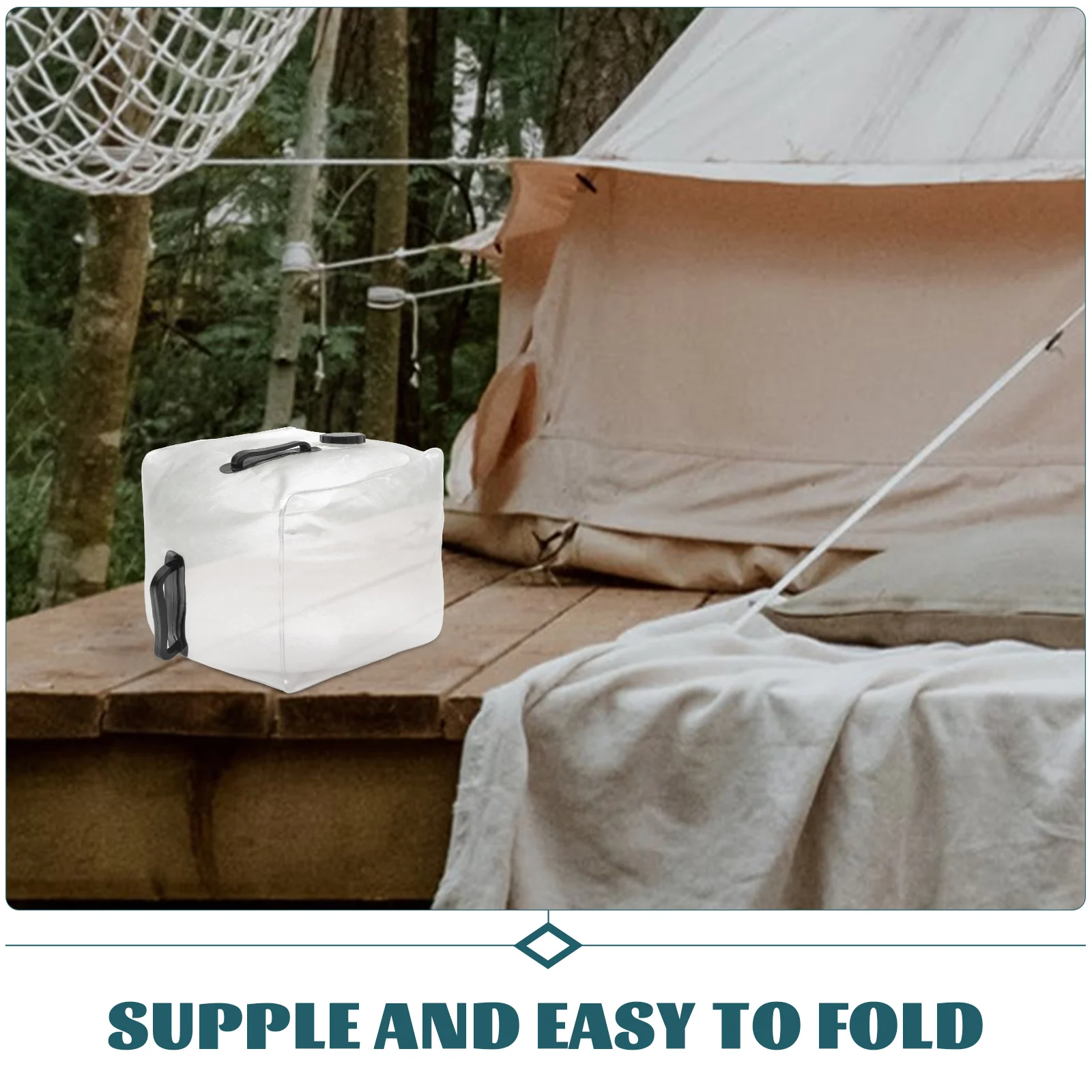 2 قطعة حاوية المياه المحمولة في الهواء الطلق قابلة للطي سعة كبيرة إبريق الماء التخييم تخزين دلو دلو قابل للطي