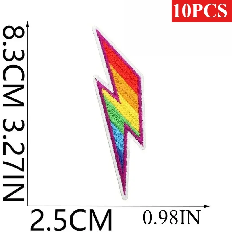 10PCS Wholesale Rainbow Pride Embroidered Patches LGBTQ Iron on Sew on Applique for Clothes Backpack Hat DIY Craft Accessories