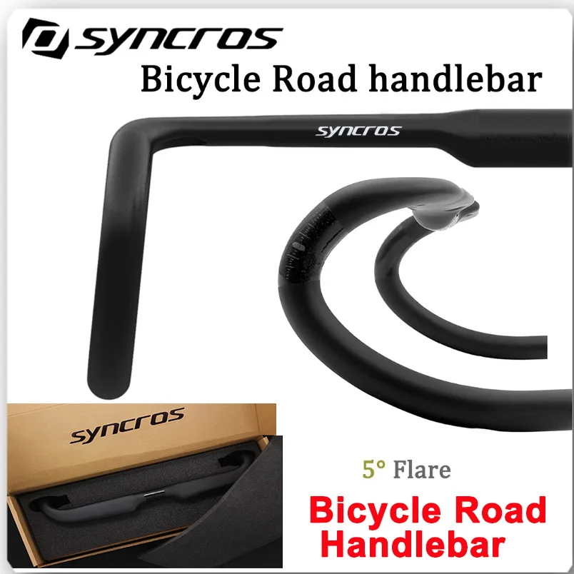 

Syncros AERO T1000 Road Handlebar 360-420mm Black Matt Internal Routing Road Bicycle Gravel Cockpit Bicycle part