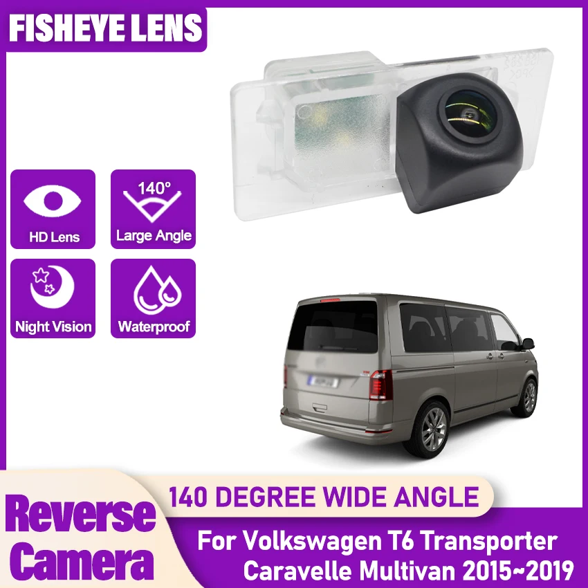 Rear View Camera For Volkswagen T6 Transporter Caravelle Multivan 2015~2019 CCD Night Vision Reverse Camera License Plate Camera