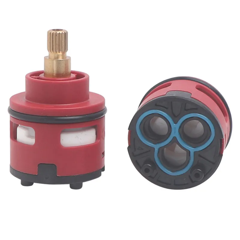 Faucet water separation and temperature adjustment integrated core knob ceramic hot and cold water mixing switch