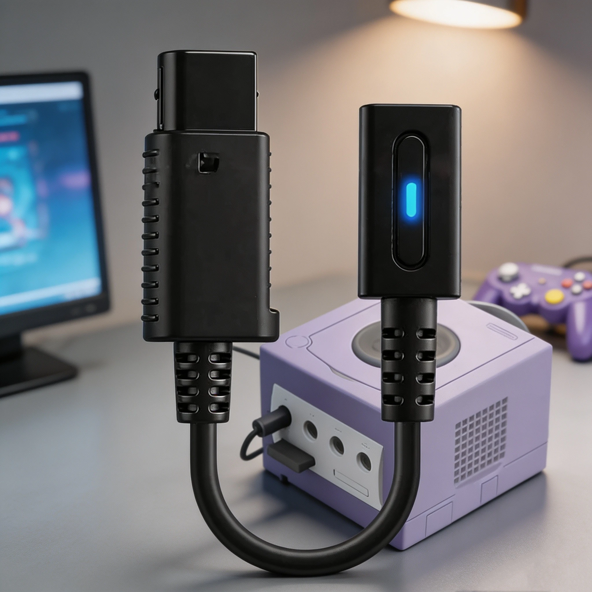 12cm Type‑C PD 45W Power Supply Cable for Nintendo GameCube NGC Console Short USB‑C Charging Cord Retro Game Accessory