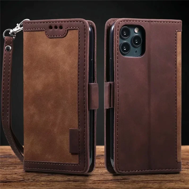 Luxury Leather Case For iPhone 13 14 11 12 15 Pro XS Max Mini XR X 8 7 Plus SE 2020 2022 Credit Card Wallet Flip Book Case Cover