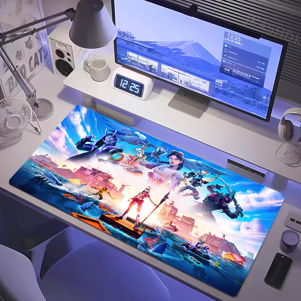 F-Fortnite Deskmat Gaming Mouse Pad Anime Mousepad Xxl Computer Accessories Desk Mat Mats Gamer Mause Office Offices Pc Desktop