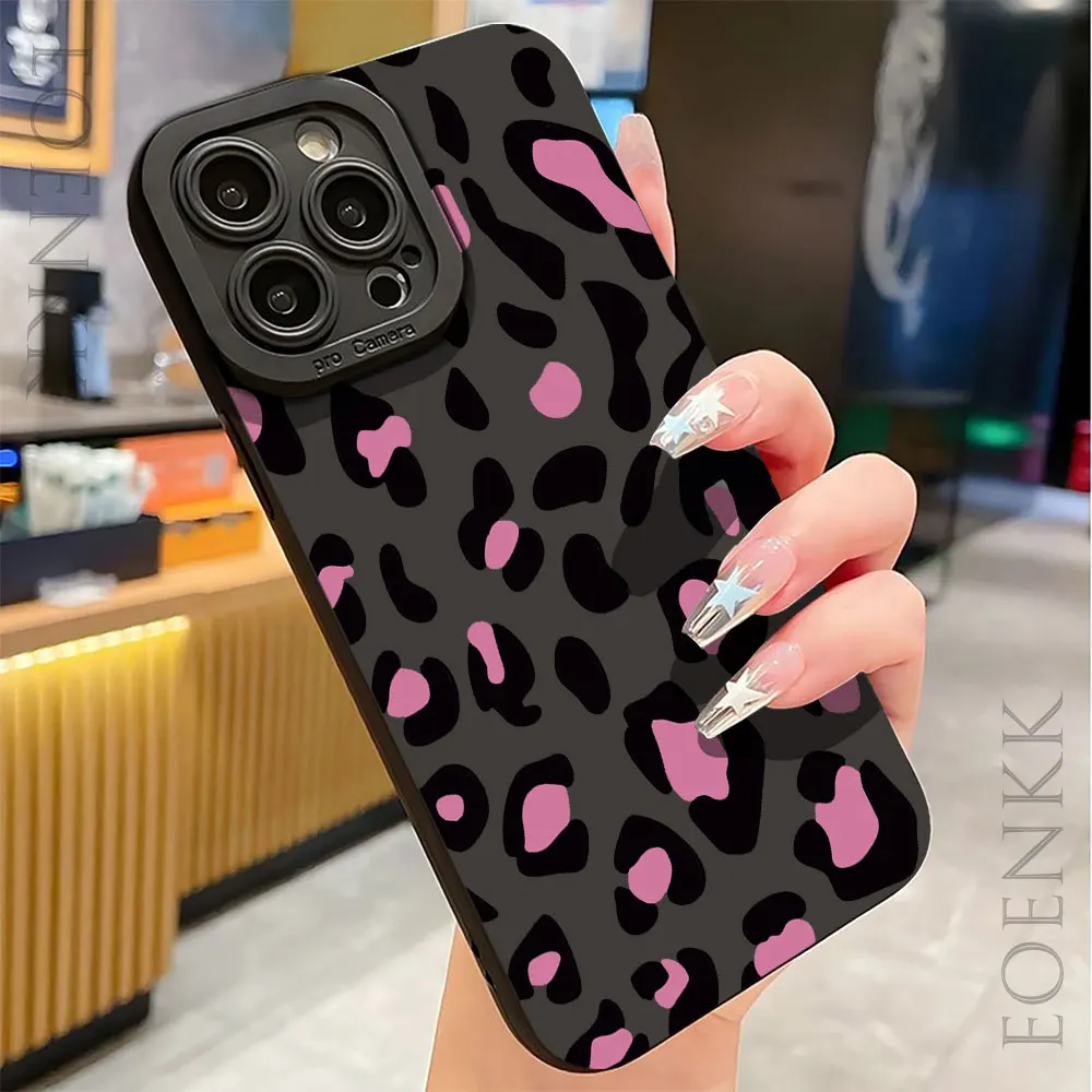 Ladies Only Fashion Sexy Leopard Print Phone Case for IPhone 13 15 14 12 11 Pro Max 13 12 Mini X XS XR 7 8 Plus Soft Back Cover