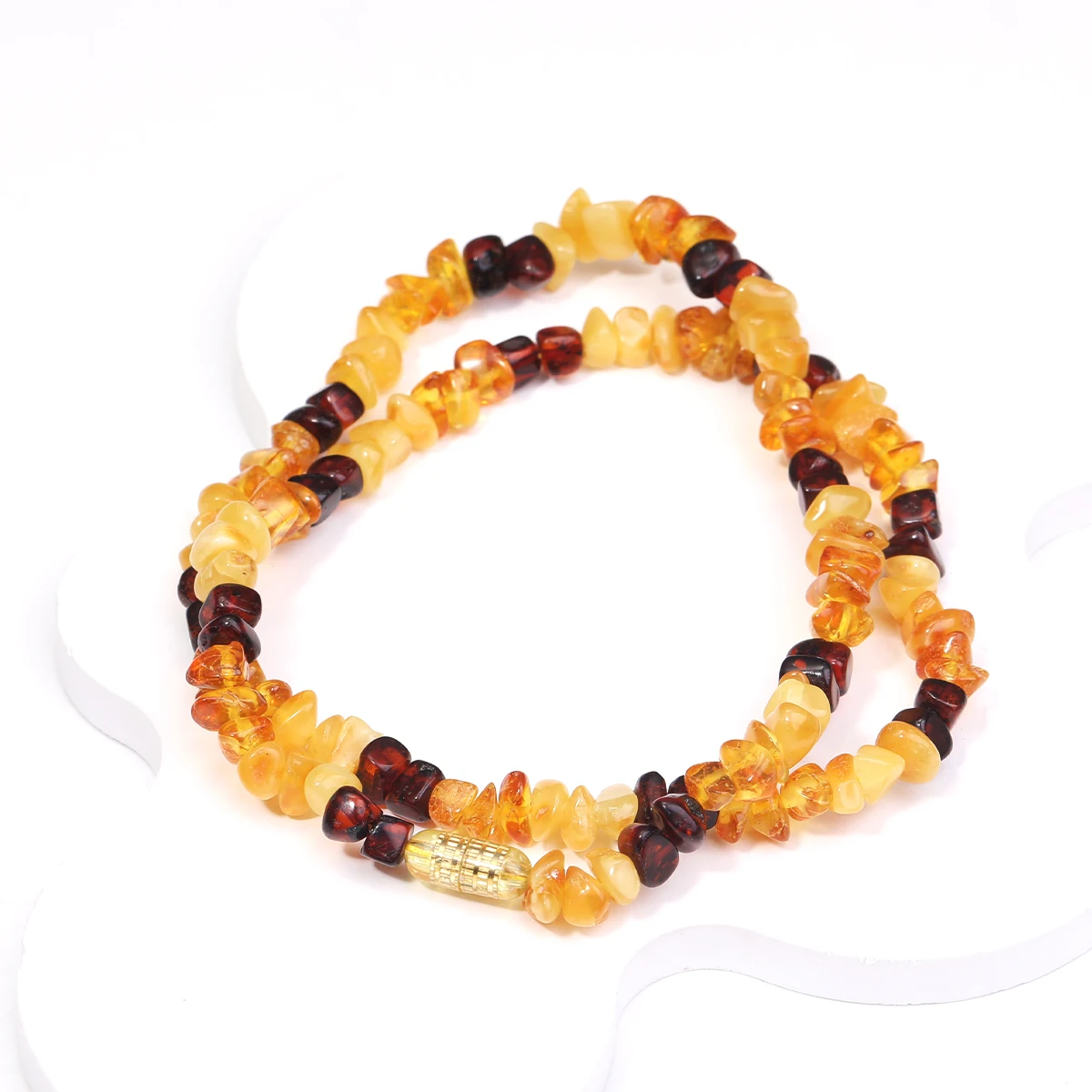 

Natural Amber Beeswax Necklace Classic Fashion Natural Stone Sweater Chain Unisex Necklace DIY Bracelet Earrings Holiday Gift